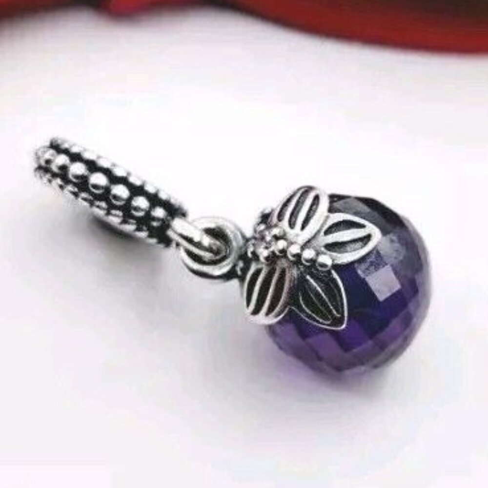Pandora Purple Morning Butterfly Glass Bead Charms